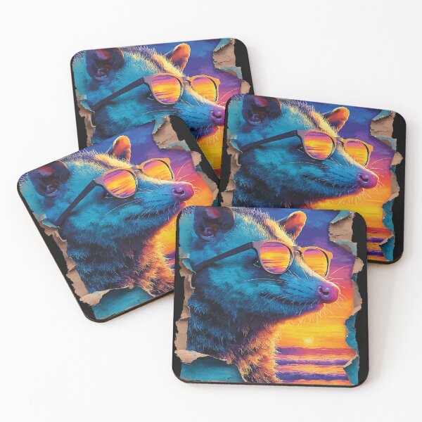 Item preview, Opossum with Sunglasses Sunset Beach Tropical Possum Summer designed and sold by Littermin.
