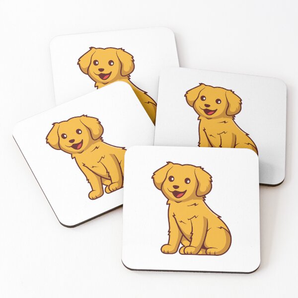 Item preview, Cute Golden Retriever Puppy Dog Sitting Illustration designed and sold by Julieneilw.