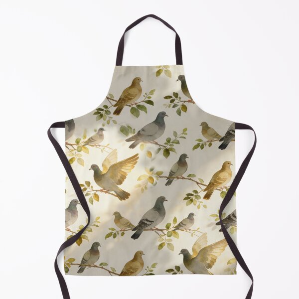 Item preview, Vintage Watercolor Pigeon and Dove Pattern designed and sold by wissal.studio.