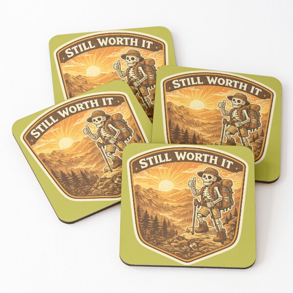 Item preview, No Pain No Summit — Funny Dead Tired Skeleton Hiker Gift Sticker Hoodie Mug USA designed and sold by irfanshikh.
