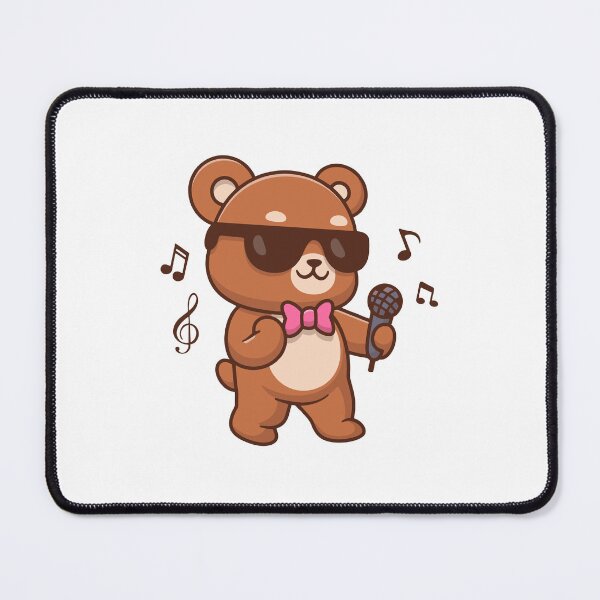 Item preview, Cool Teddy Bear Singing With Microphone Cartoon designed and sold by Julieneilw.