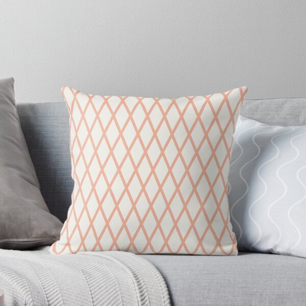 Item preview, White And Peach Lattice Pattern designed and sold by pattern-archive.