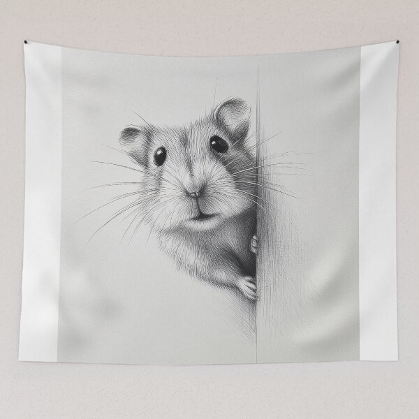 Item preview, Curious Peeking Roborovski dwarf hamster designed and sold by lautir.