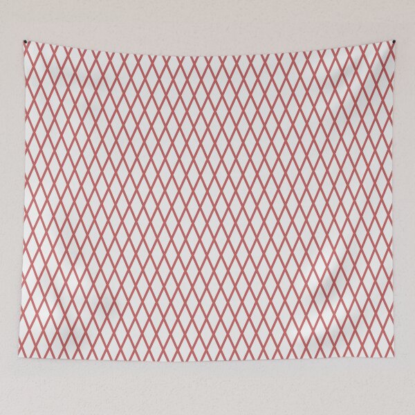 Item preview, White And Pastel Red Lattice Pattern designed and sold by pattern-archive.