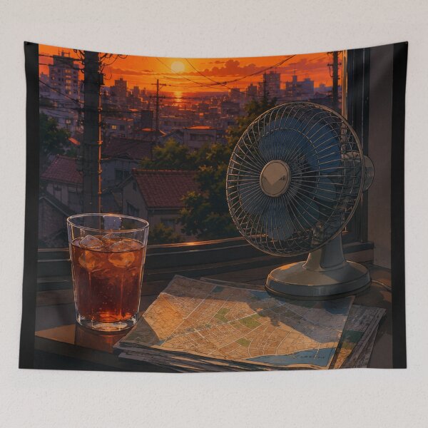 Item preview, Wired City Sunset - Japan Lofi Aesthetic designed and sold by bapupa.