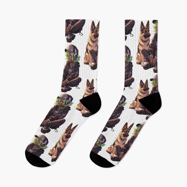 Item preview, Anime Goth Girl with German Shepherd Streetwear Aesthetic designed and sold by unboxedbyJuls.