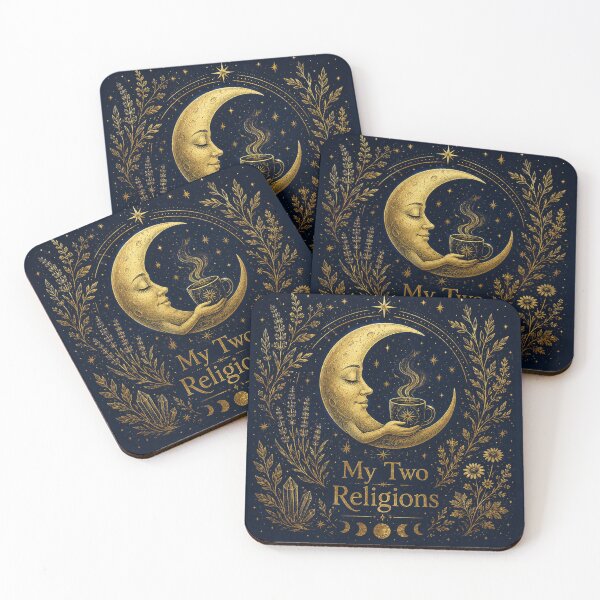 Item preview, Runs on Caffeine and Moonlight — Witchy Coffee Gift Sticker. designed and sold by irfanshikh.