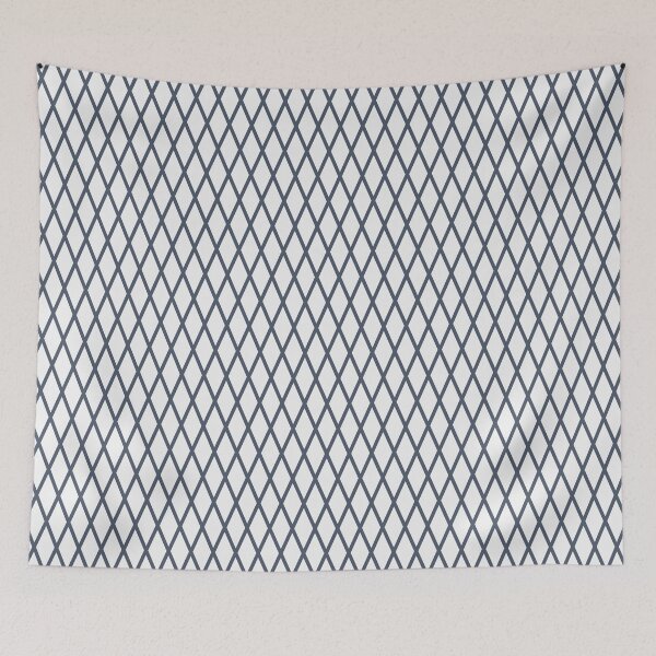 Item preview, White And Slate Lattice Pattern designed and sold by pattern-archive.