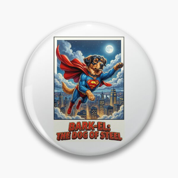Item preview, Bark-el: The Dog of Steel - Funny Superhero Dog Parody designed and sold by PupFiction26.