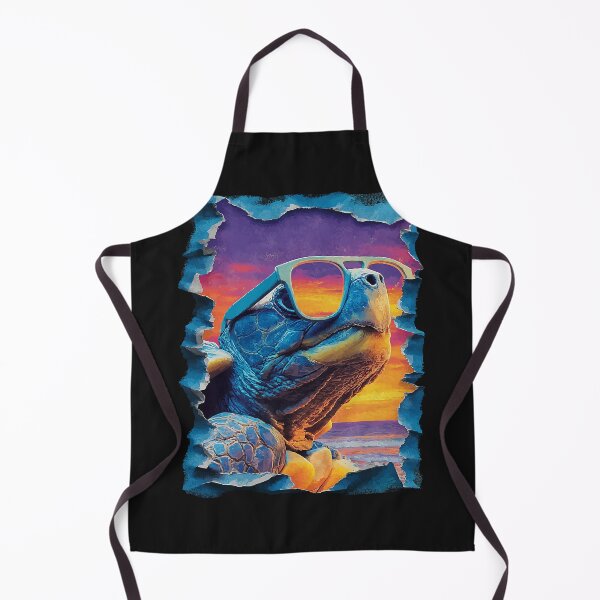 Item preview, Turtle with Sunglasses Sunset Beach Tropical Animal Summer designed and sold by Littermin.