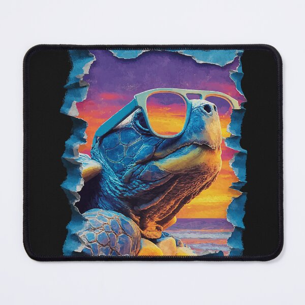 Item preview, Turtle with Sunglasses Sunset Beach Tropical Animal Summer designed and sold by Littermin.