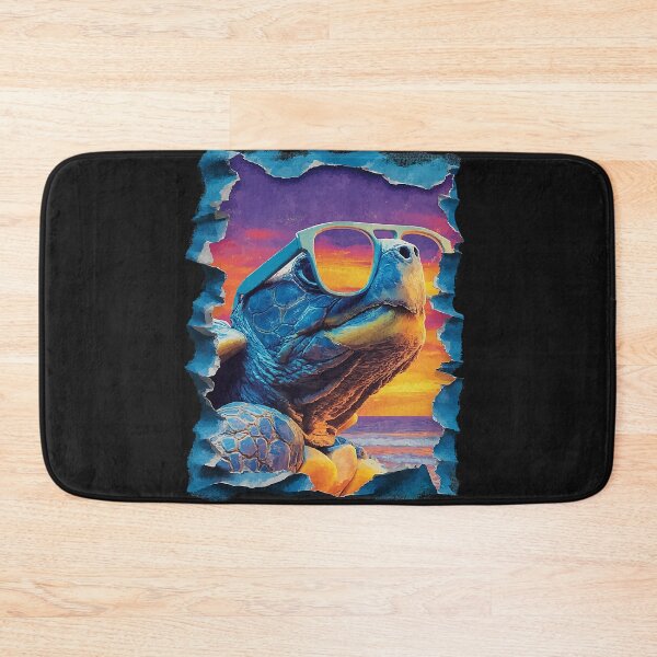 Item preview, Turtle with Sunglasses Sunset Beach Tropical Animal Summer designed and sold by Littermin.