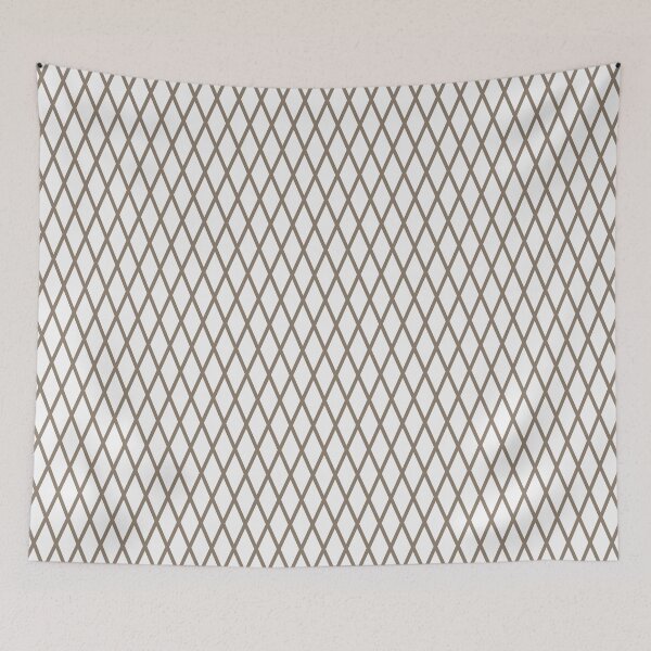 Item preview, White And Taupe Lattice Pattern designed and sold by pattern-archive.