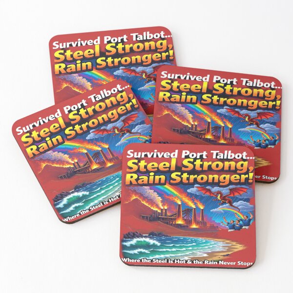 Item preview, Survived Port Talbot Steel Strong Rain Stronger Shirt | Funny Wales Steelworks Graphic Tee | Welsh Dragon Coastal Town Souvenir Gift designed and sold by Sushikidsntoddlers.