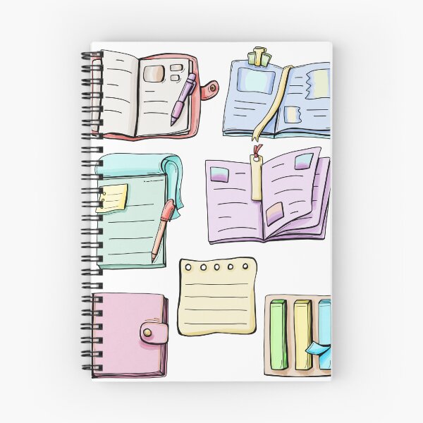 Item preview, Minimal aesthetic pastel notebook, journal, note, reading bundle designed and sold by aenythin9.