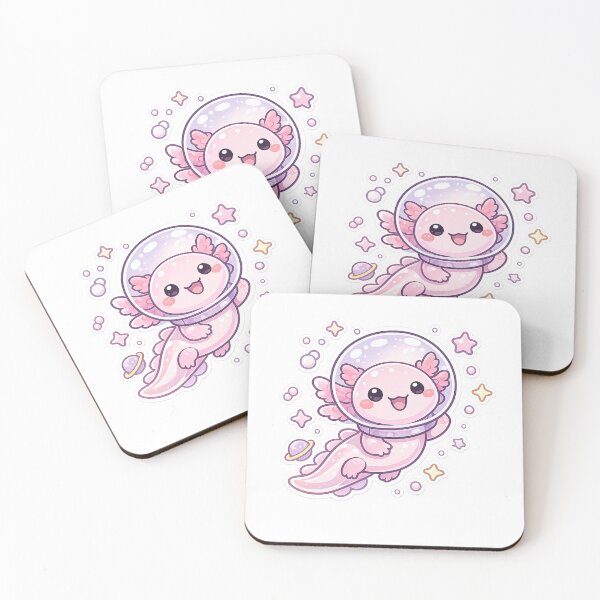 Item preview, Cute Axolotl Astronaut Kawaii T-Shirt | Pastel Space Salamander Cartoon Design designed and sold by Threadnovax.