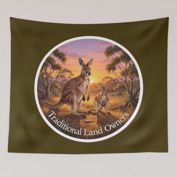 Item preview, Kangaroos Traditional Land Owners designed and sold by Kirrindy Designs.