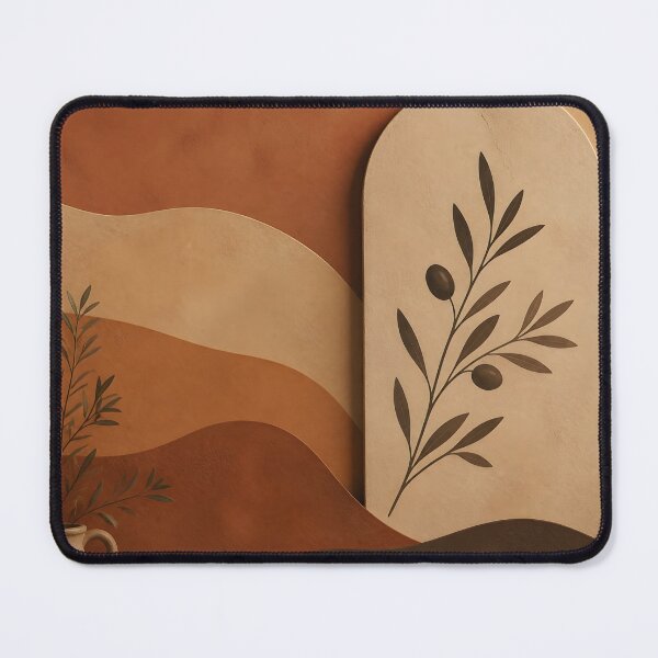 Item preview, Mediterranean Olive Branch Terracotta Coastal Abstract designed and sold by Glitchart66.