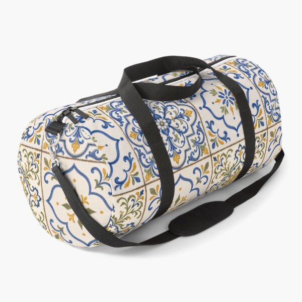 Item preview, Mediterranean Olive Azulejo Patchwork designed and sold by The Blue Window.