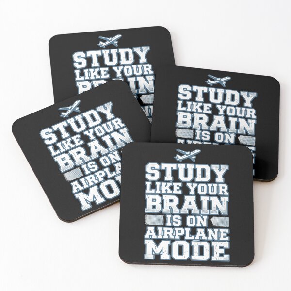 Item preview, Study Like Your Brain Is on Airplane Mode Tee designed and sold by Amr Darwish Graphic designer.