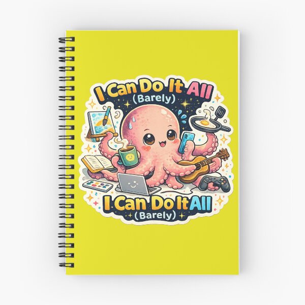 Item preview, Eight Arms Still Not Enough — Funny Overwhelmed Octopus Gift Sticker designed and sold by irfanshikh.