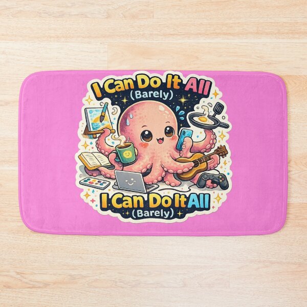 Item preview, Eight Arms Still Not Enough — Funny Overwhelmed Octopus Gift Sticker designed and sold by irfanshikh.