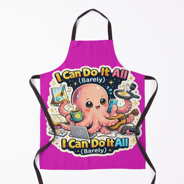 Item preview, Eight Arms Still Not Enough — Funny Overwhelmed Octopus Gift Sticker designed and sold by irfanshikh.