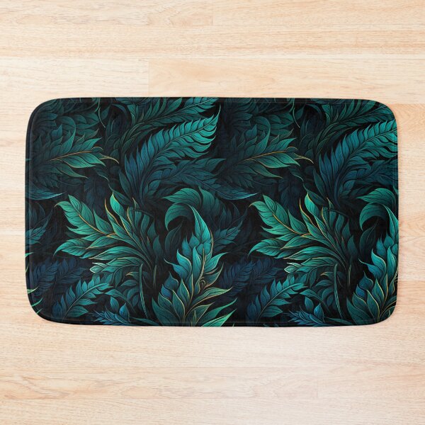 Item preview, Teal Green Foliage Pattern | Retro Arcade Carpet Style designed and sold by Manafold.