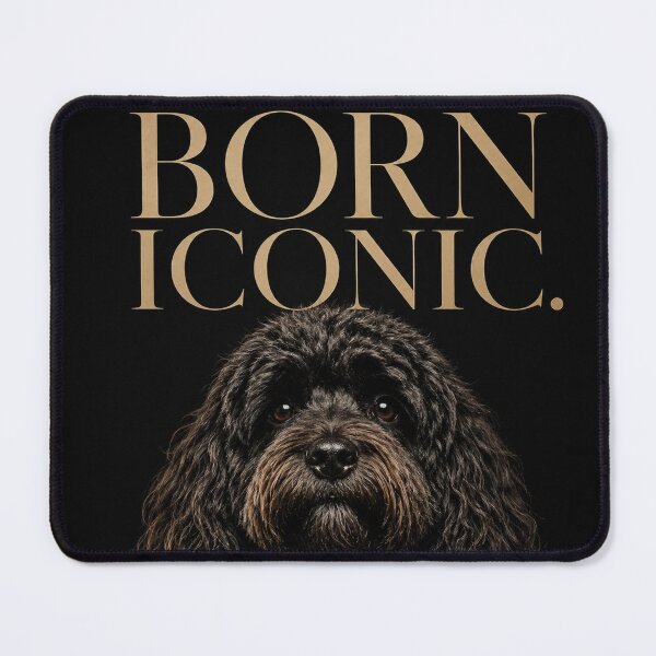 Item preview, Born Iconic Black Cockapoo Dog Portrait Minimalist designed and sold by Cockapoo Society.