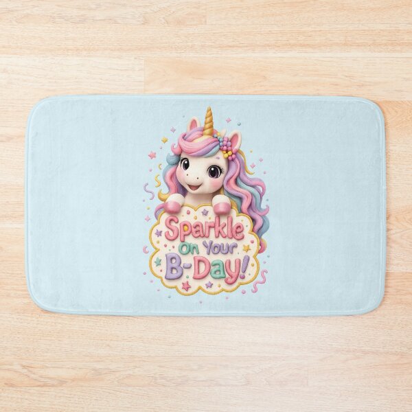 Item preview, Cute Pastel Unicorn Birthday | Kawaii 3D Happy Birthday Art designed and sold by Moons Studio.