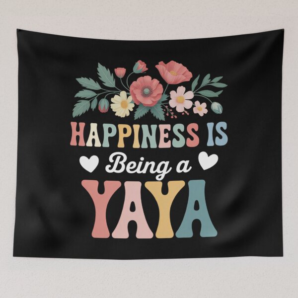 Item preview, Happiness is Being a Yaya Floral Yaya Mother's Day designed and sold by SapfireStuArt.