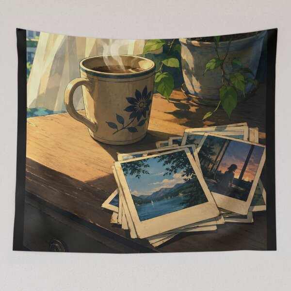 Item preview, Hazy Sunlit Desk - Lofi Ambient Art designed and sold by bapupa.