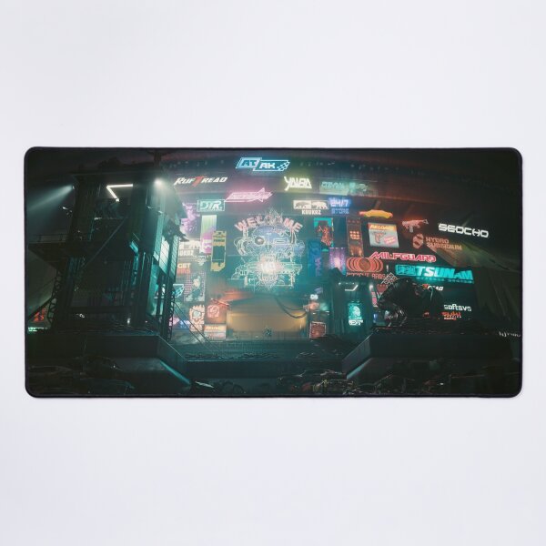 Item preview, Neon Cyberpunk Megacity District Gaming Vibe designed and sold by MatDeskBlue.