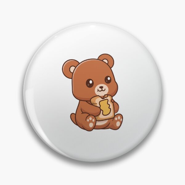 Item preview, Cute Little Bear Eating Toast Bread Cartoon designed and sold by rarebutnocar.