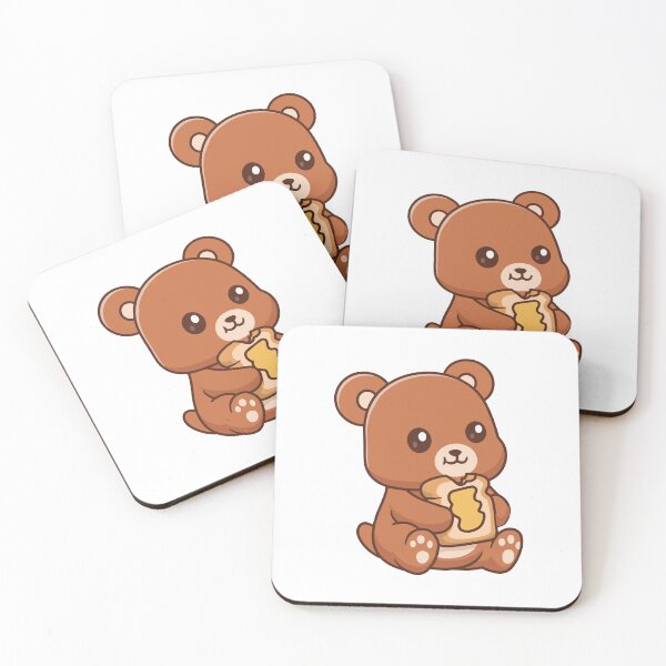 Item preview, Cute Little Bear Eating Toast Bread Cartoon designed and sold by rarebutnocar.