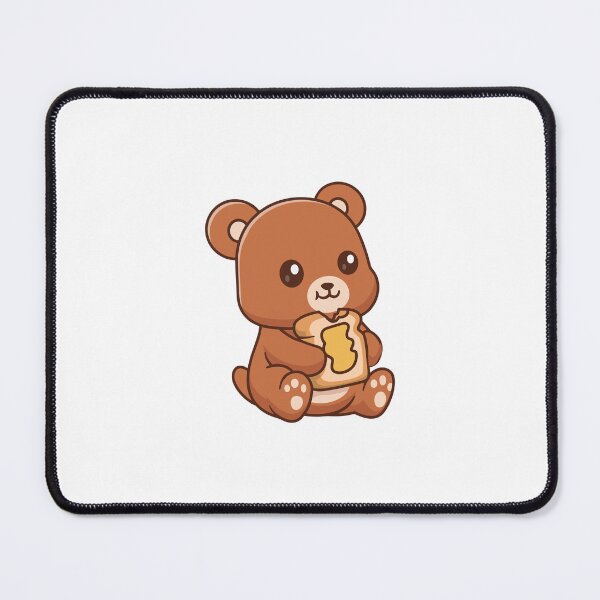 Item preview, Cute Little Bear Eating Toast Bread Cartoon designed and sold by rarebutnocar.