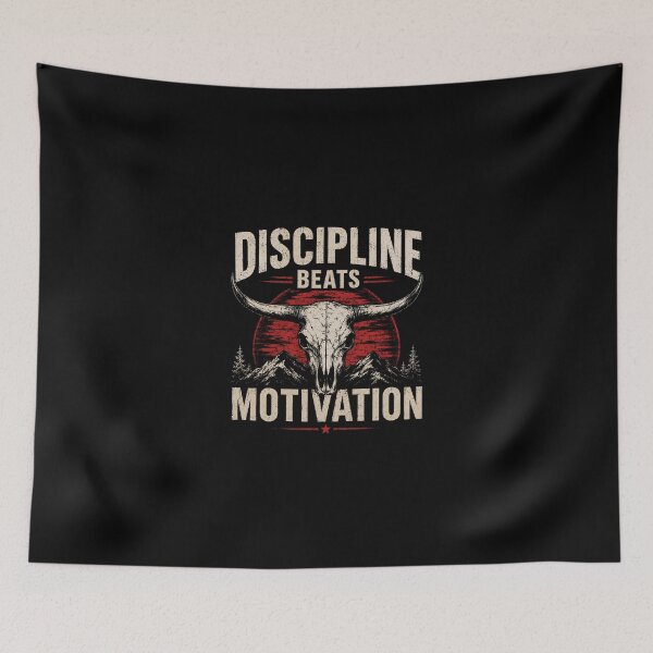 Item preview, Discipline Beats Motivation designed and sold by HumanCreator.