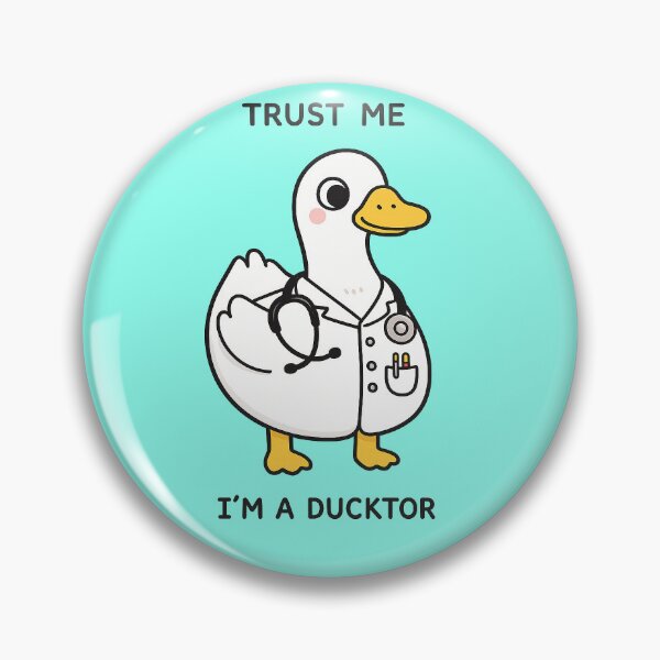 Item preview, Trust Me, I'm a Ducktor – Funny Doctor Duck Cartoon Graphic designed and sold by Mavriboy.
