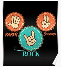 Paper Scissors Rock Cool Design Poster
