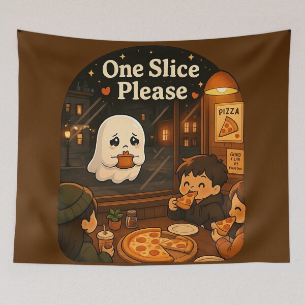 Item preview, Hungry Ghost Pizza Funny Gift USA — Halloween Sticker Hoodie designed and sold by irfanshikh.