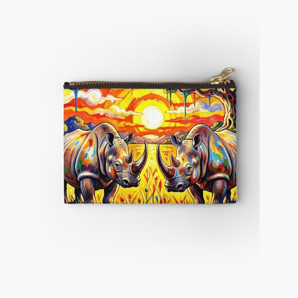 Item preview, Rhinos at sunset designed and sold by George Hutton Hunter.