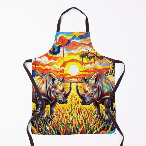 Item preview, Rhinos at sunset designed and sold by George Hutton Hunter.
