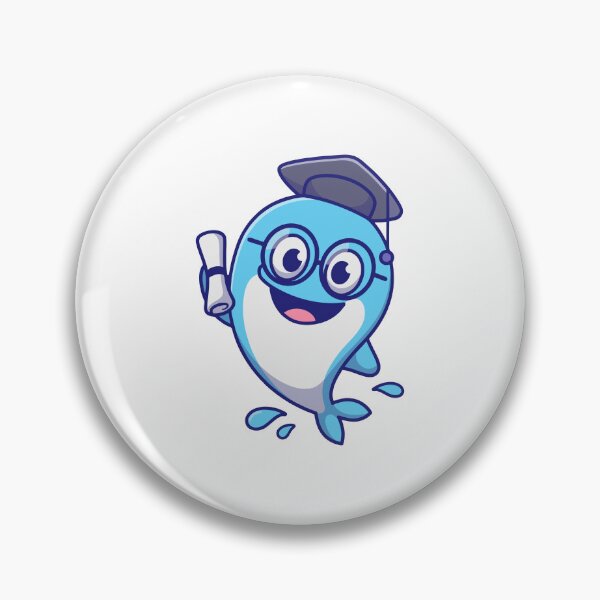 Item preview, Cute Graduate Dolphin wearing Glasses Cartoon designed and sold by rarebutnocar.