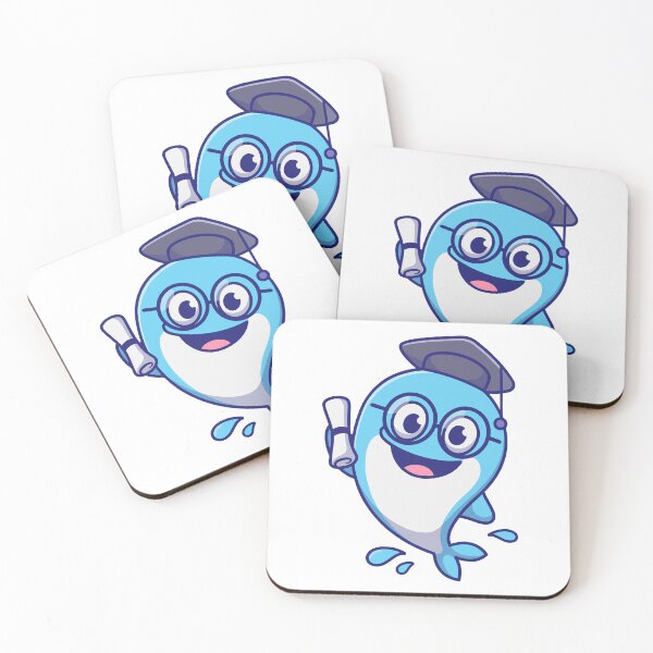 Item preview, Cute Graduate Dolphin wearing Glasses Cartoon designed and sold by rarebutnocar.