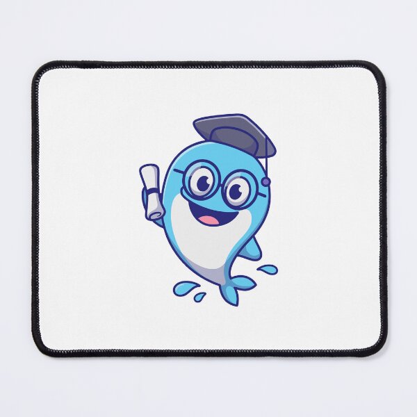 Item preview, Cute Graduate Dolphin wearing Glasses Cartoon designed and sold by rarebutnocar.