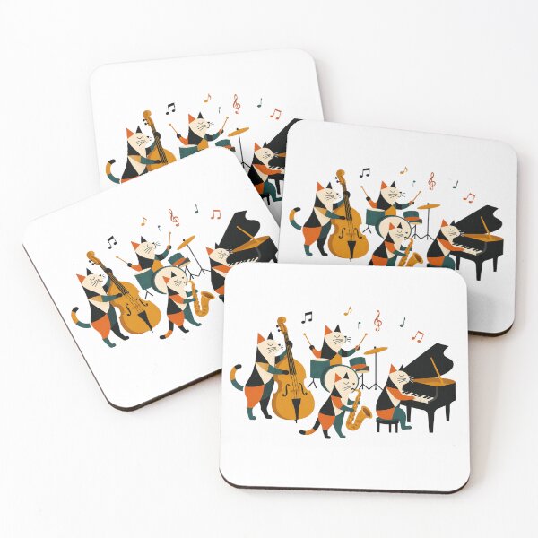 Item preview, Midnight Jazz Cats Ensemble designed and sold by ziblod.