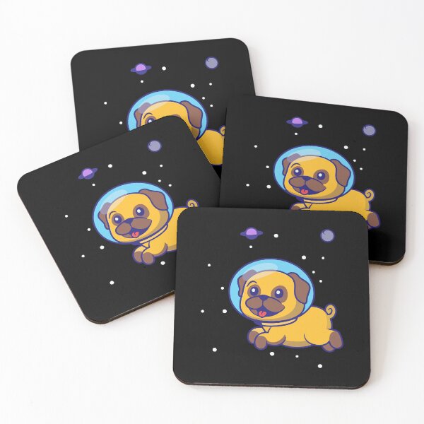 Item preview, Cute Astronaut Pug Dog Floating in Space designed and sold by rarebutnocar.