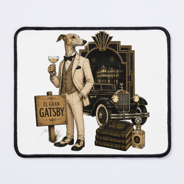 Item preview, The Great Gatsby Dog of Literature and Book designed and sold by Caradestrella.