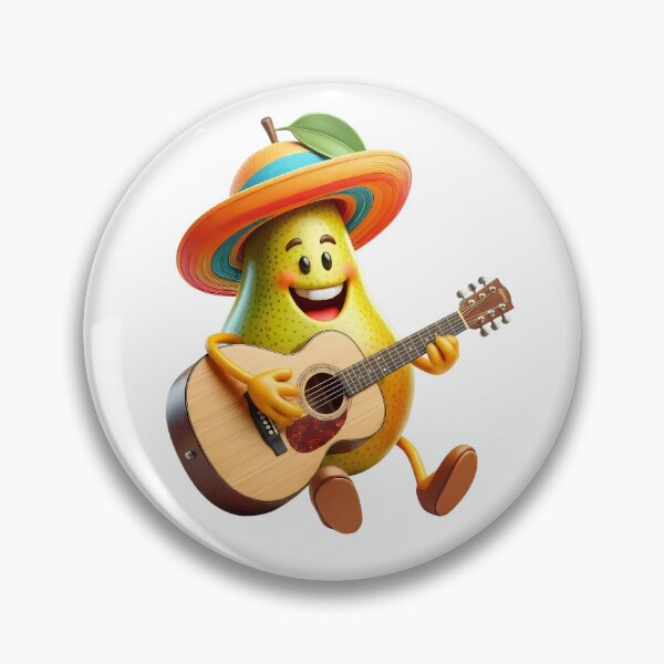 Item preview, Pear with Acoustic Guitar - World Music Day designed and sold by Art-Arcade6.