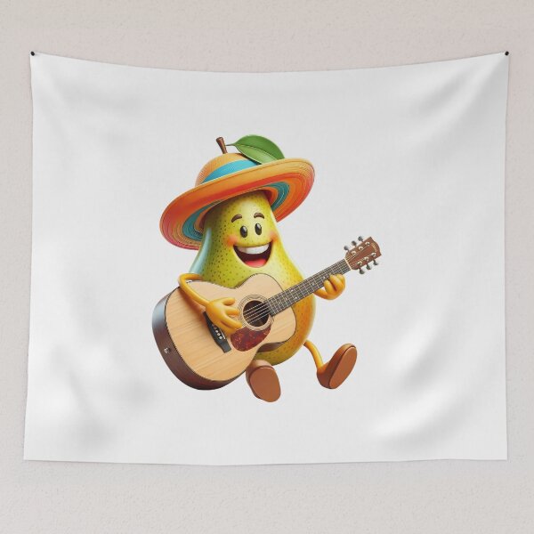 Item preview, Pear with Acoustic Guitar - World Music Day designed and sold by Art-Arcade6.